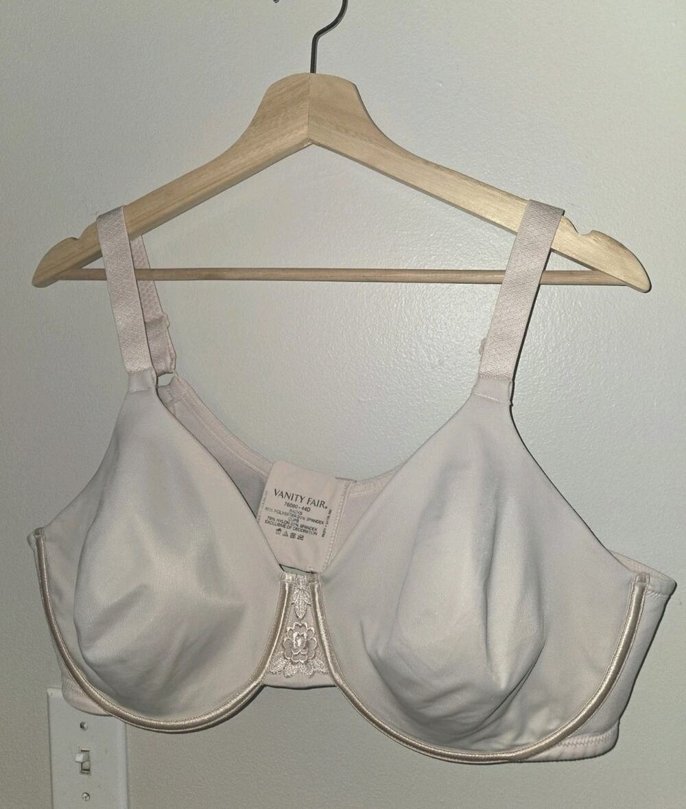 Vanity Fair Beauty Back Smoothing Minimizer Underwire Bra #76080 Beige 44D